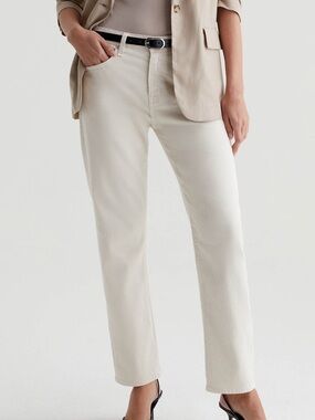 AG Jeans Cream Ex-Boyfriend Slouchy Slim Cloud Soft Denim Jeans Sz. 24 NWT!